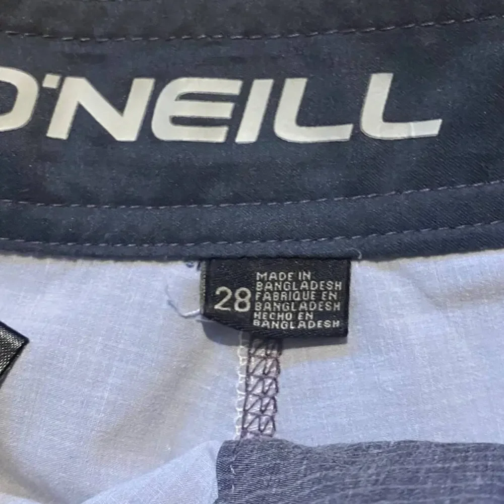 O'Neill Boys Blue Stripe Board Shorts Swim Trunks Size 28 Youth XL